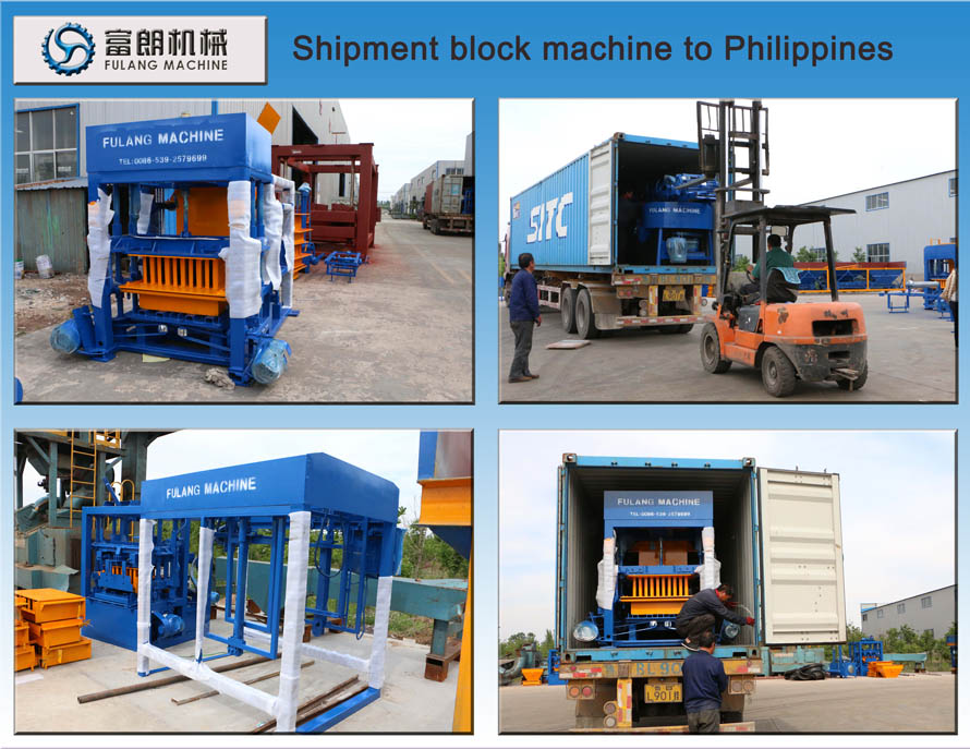 Delivering fly ash block machine to Philippines