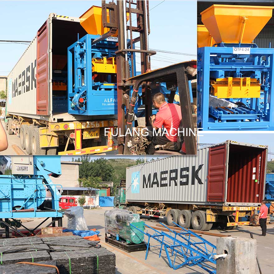 Delivery of concrete hollow block making machine to Turkey