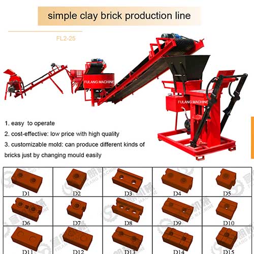 FL2-25, a simple brick production line with low price and extra discount