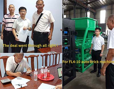 Philippines customers placed the order for FL4-10 auto brick making machine