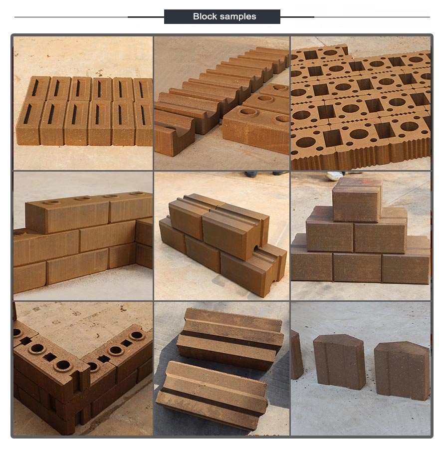 brick making machine block samples