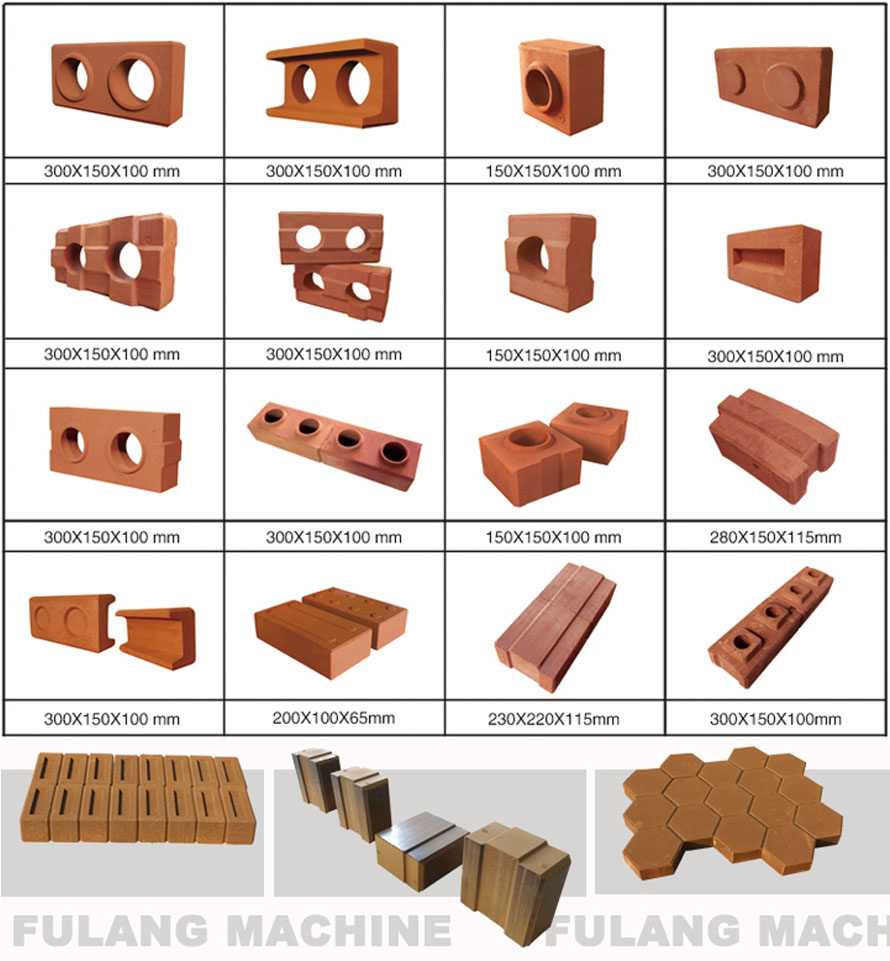 brick making machine block samples