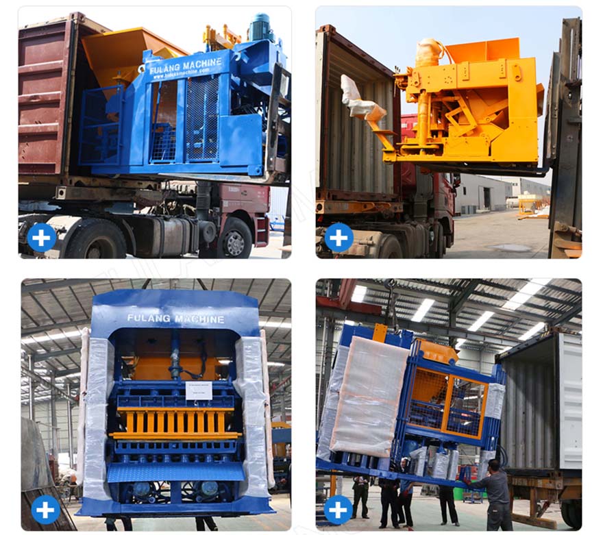 packing and delivery of hollow block machine 