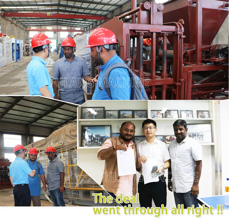 Indian customer came to our factory for visiting brick machine 