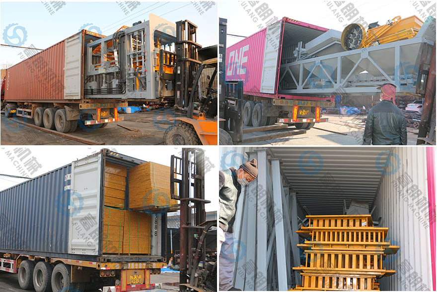 packing and delivery QTF10-15 auto block machine to America 